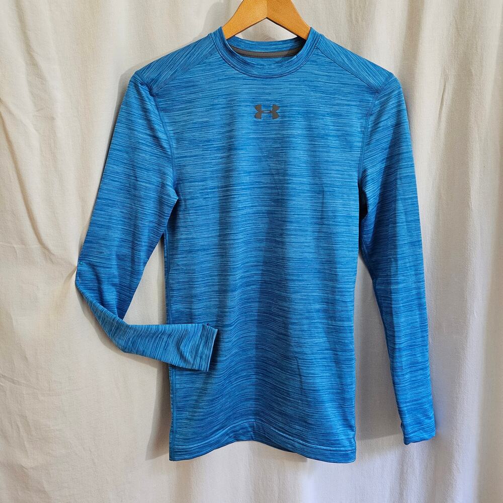 Under Armour Men M ColdGear Compression Shirt Long Sleeve Teal